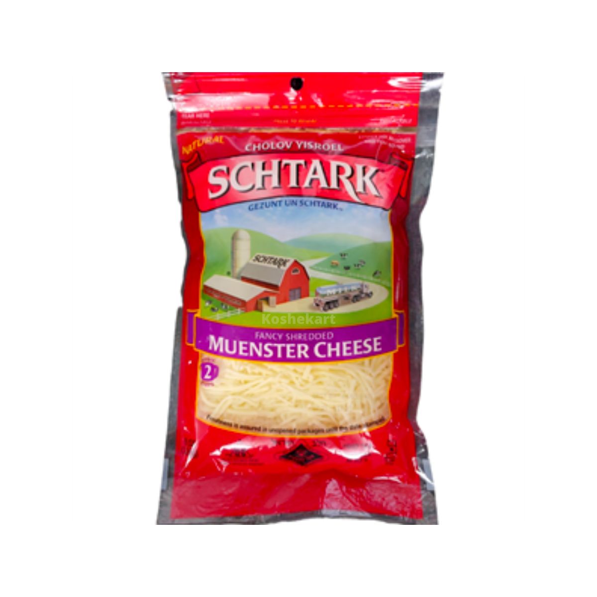 Schtark Shredded Muenster Cheese 8 oz