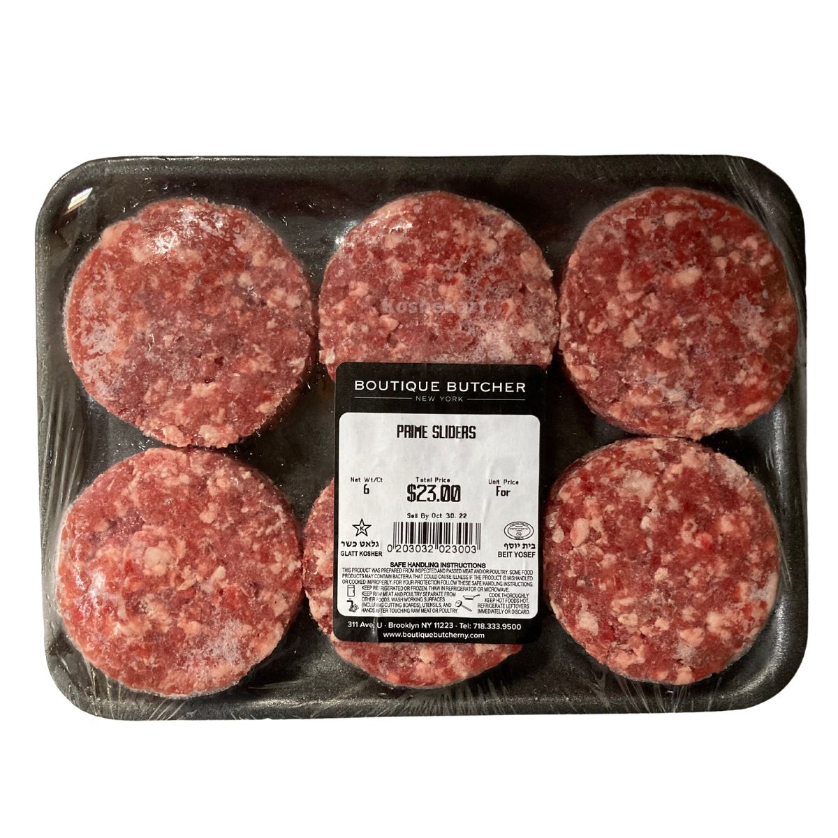 Boutique Butcher Prime Beef Sliders 6pk frozen