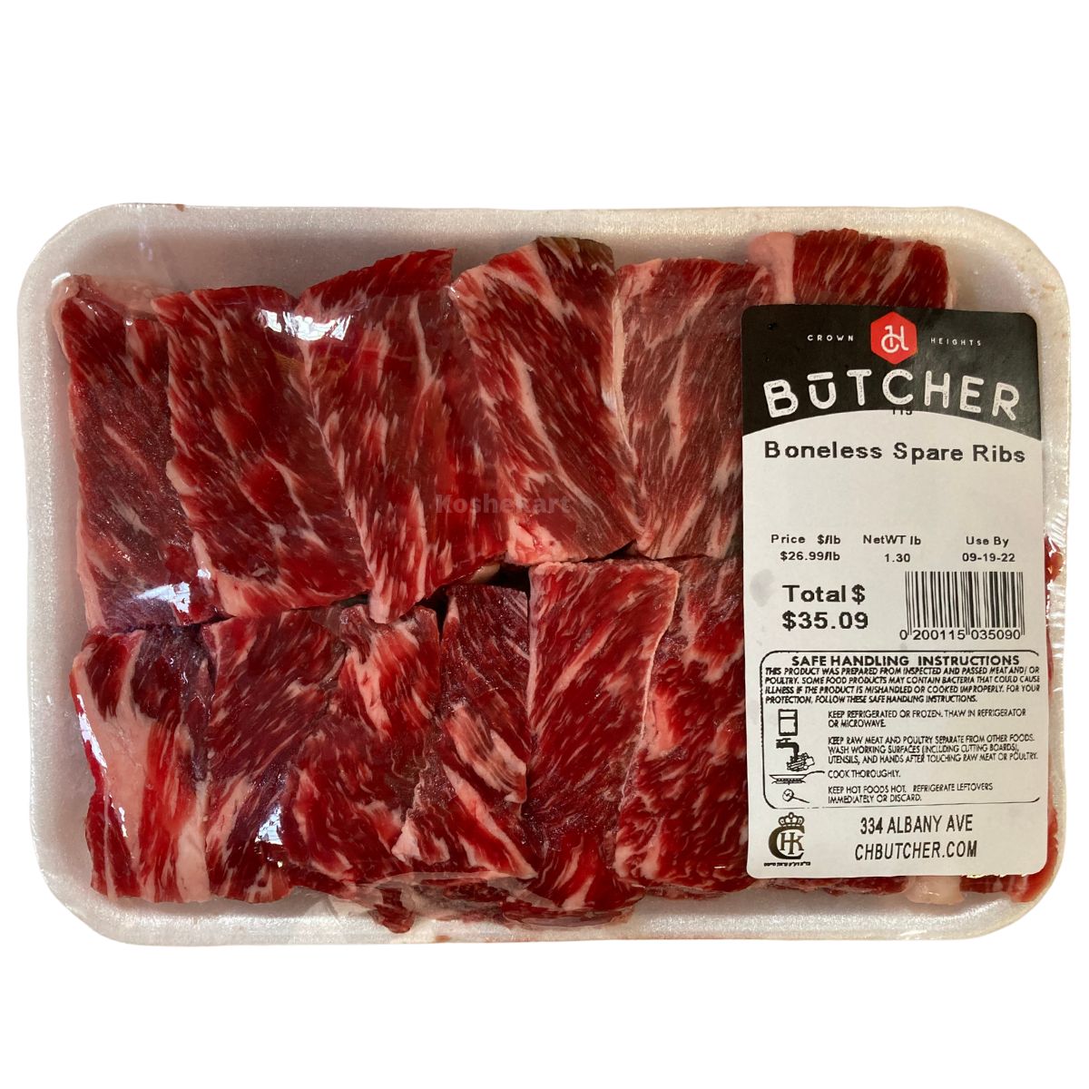 Buy CH Butcher Beef Boneless Spare Ribs | Kosherkart | Fresh Glatt ...