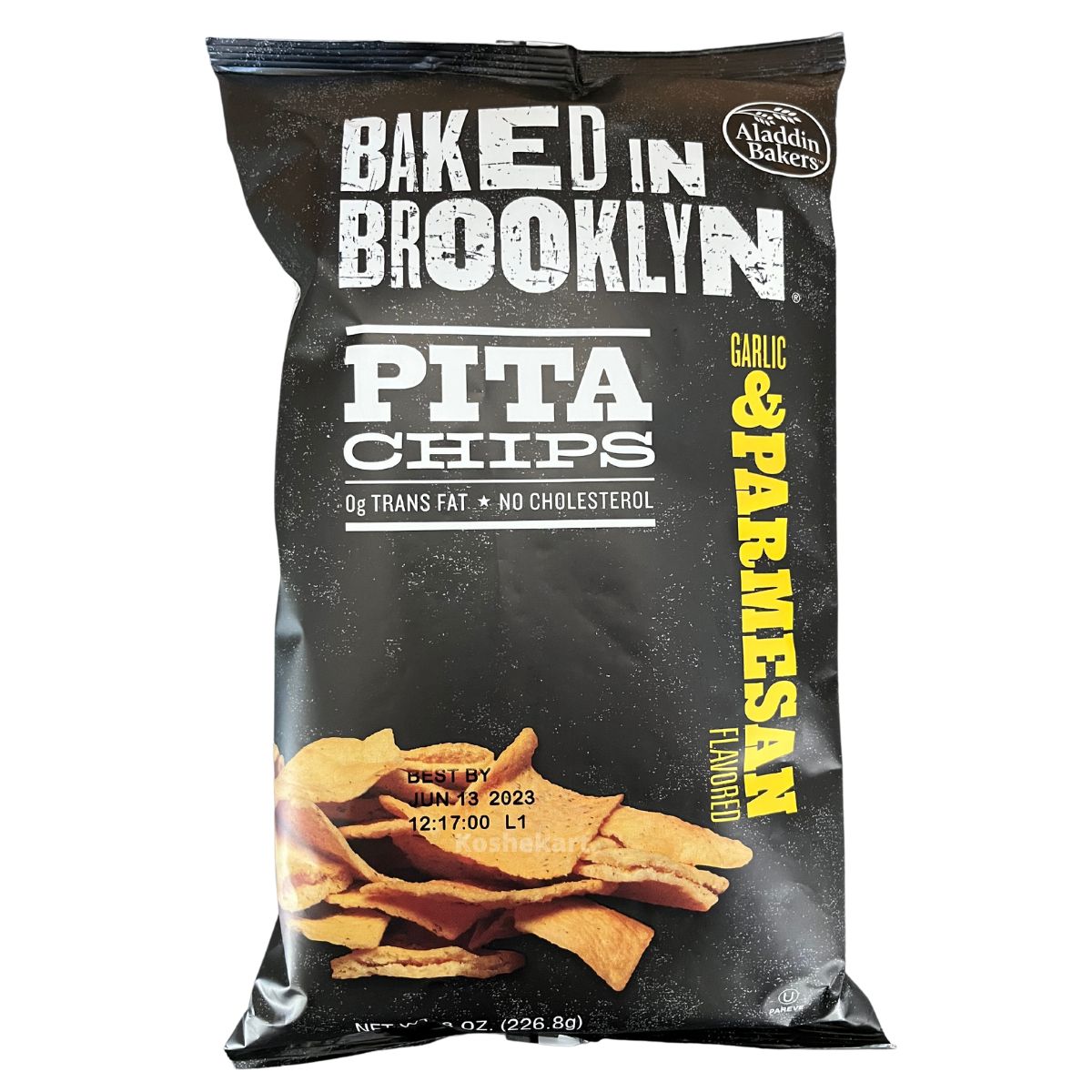 Baked in Brooklyn Pita Chips Garlic & Parmesan 8 oz