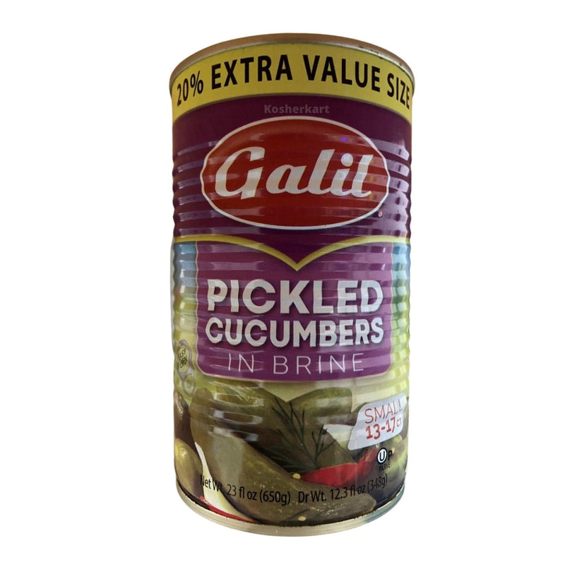Galil Pickled Cucumbers in Brine (size 13-17) 23 oz