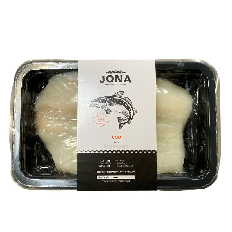 Jona's Wild Caught Cod Fish Fillet (Tray Packed) (1 lb - 1.8 lbs)