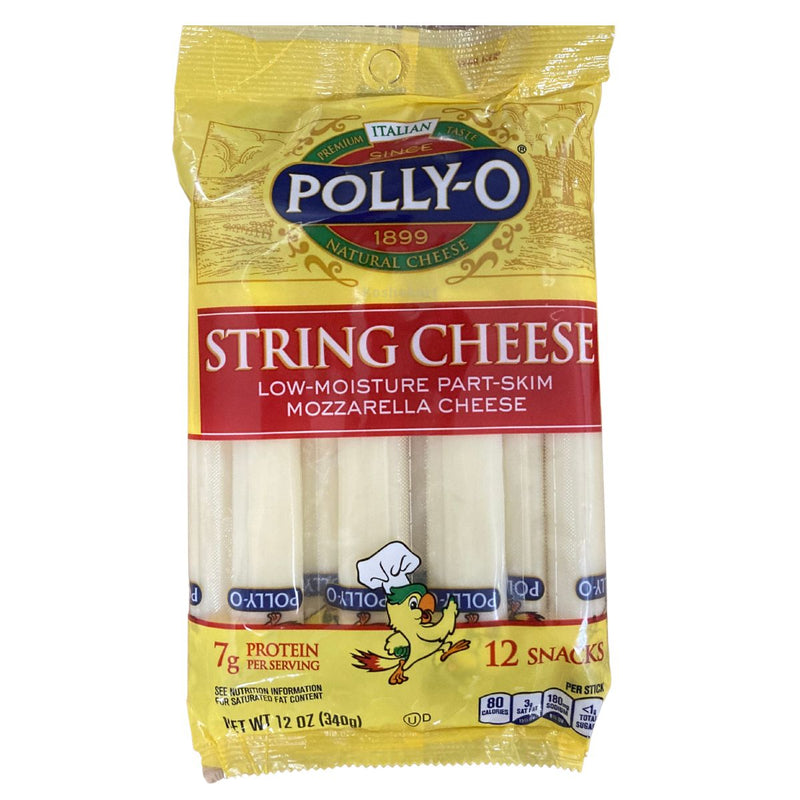Polly-O Part-Skim Mozzarella String Cheese 12 oz