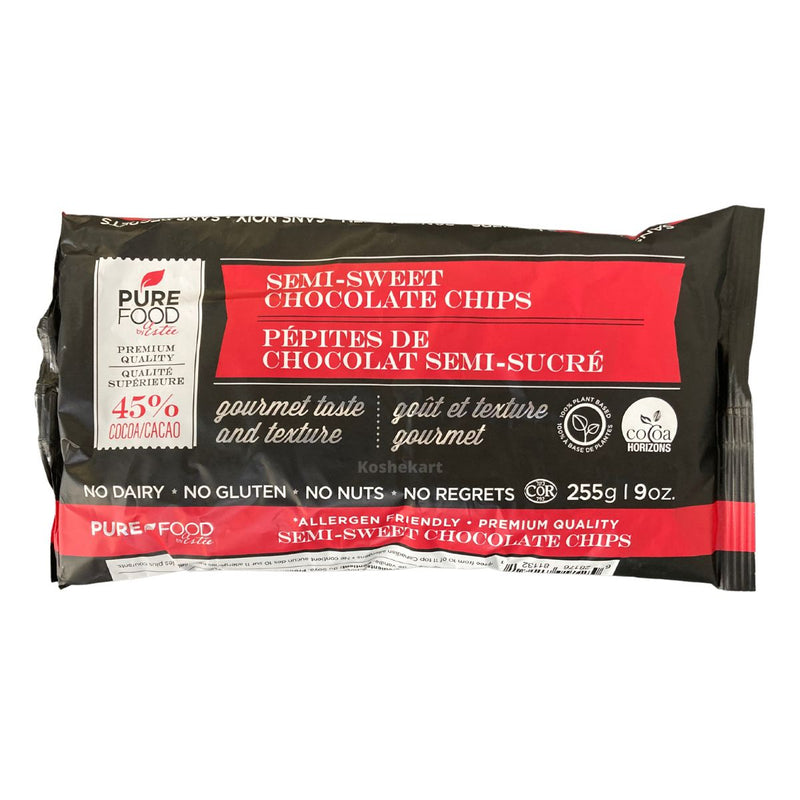 Pure Foods By Estee Kafra Semi-Sweet Chocolate Chips 9 oz