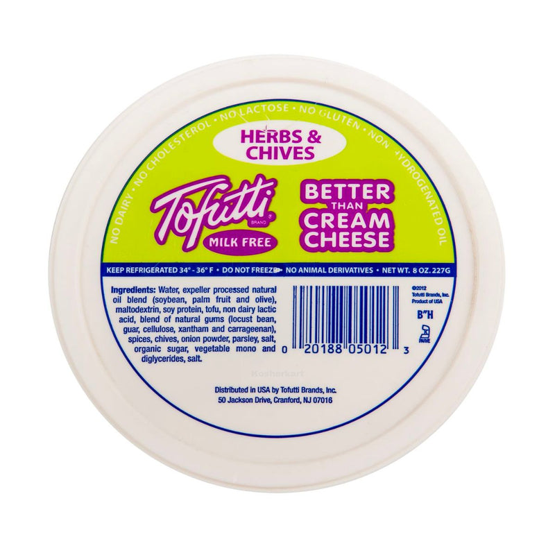 Tofutti Herbs and Chives Cream Cheese 8 oz