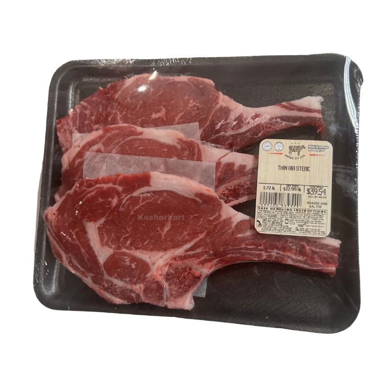 Buy Prime By Ari Bone-in Thin Rib Steaks 3-Pack | Kosherkart | Free ...
