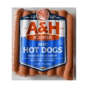 A&H Reduced Fat and Sodium Beef Franks | Deli Meats | Kosherkart