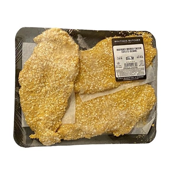 Boutique Butcher Sesame Chicken Cutlets (0.8 lbs - 1.2 lbs) (frozen raw)
