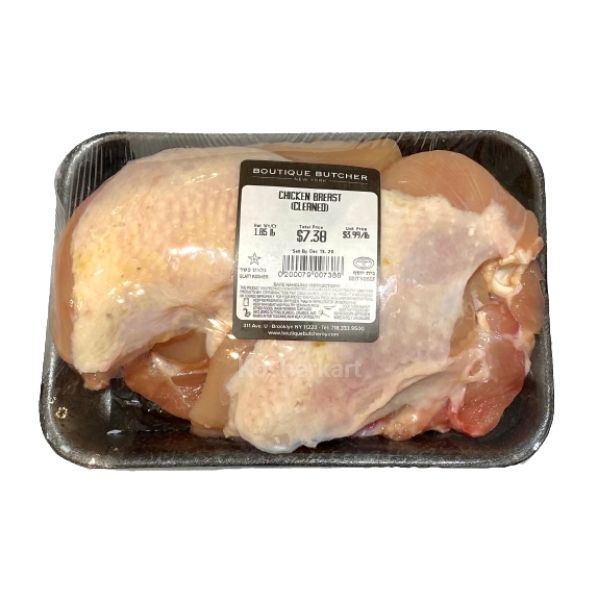 Boutique Butcher Chicken Breasts cleaned (with bone and skin) (1.5 lbs - 2.5 lbs)