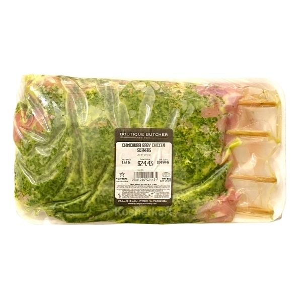 Boutique Butcher Chimichurri Marinated Baby Chicken Skewers (1.8 lbs - 2.5 lbs)