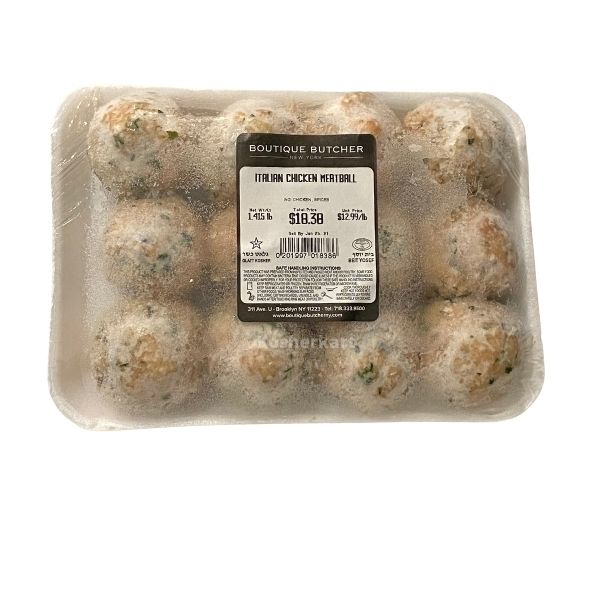 Boutique Butcher Chicken Italian Meatballs (frozen) (1.7 lbs - 2 lbs)