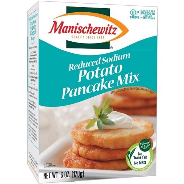 Manischewitz Reduced Sodium Potato Latkes (Pancake) Mix 6 oz