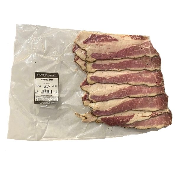 Boutique Butcher Maple Beef Bacon $44.99/lb (estimated 8 oz - 11 oz)