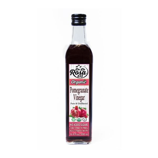 De La Rosa Organic Pomegranate Vinegar 500 ml | Pantry Staples | Kosherkart
