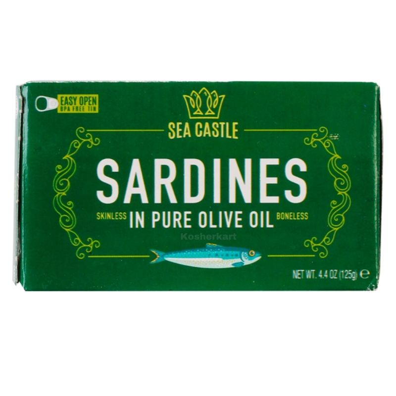 Sea Castle Sardines Skinless in Pure Olive Oil Boneless 4.4 oz