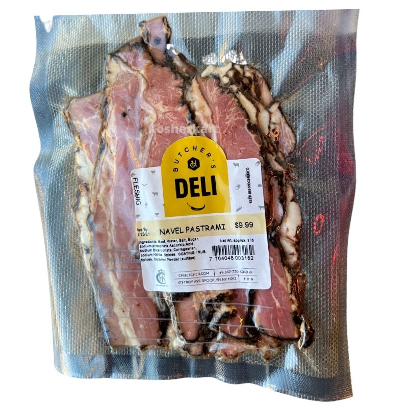 Buy CH Butcher Sliced Navel Pastrami 8 oz Kosherkart Fresh Glatt