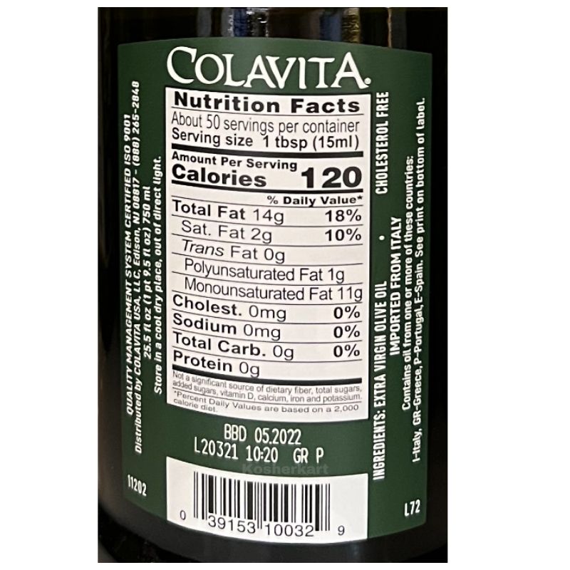 Colavita Premium Selection Extra Virgin Olive Oil 25.5 oz