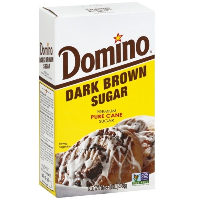 Domino Dark Brown Pure Cane Sugar 1 lb
