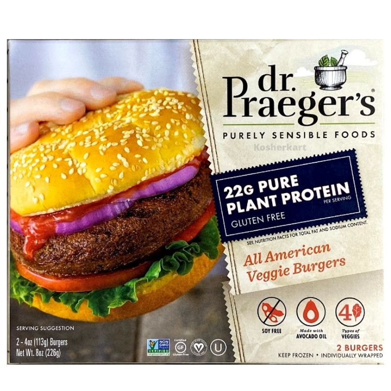 Dr. Praeger's Pure Plant Protein Burger Patties 8 oz
