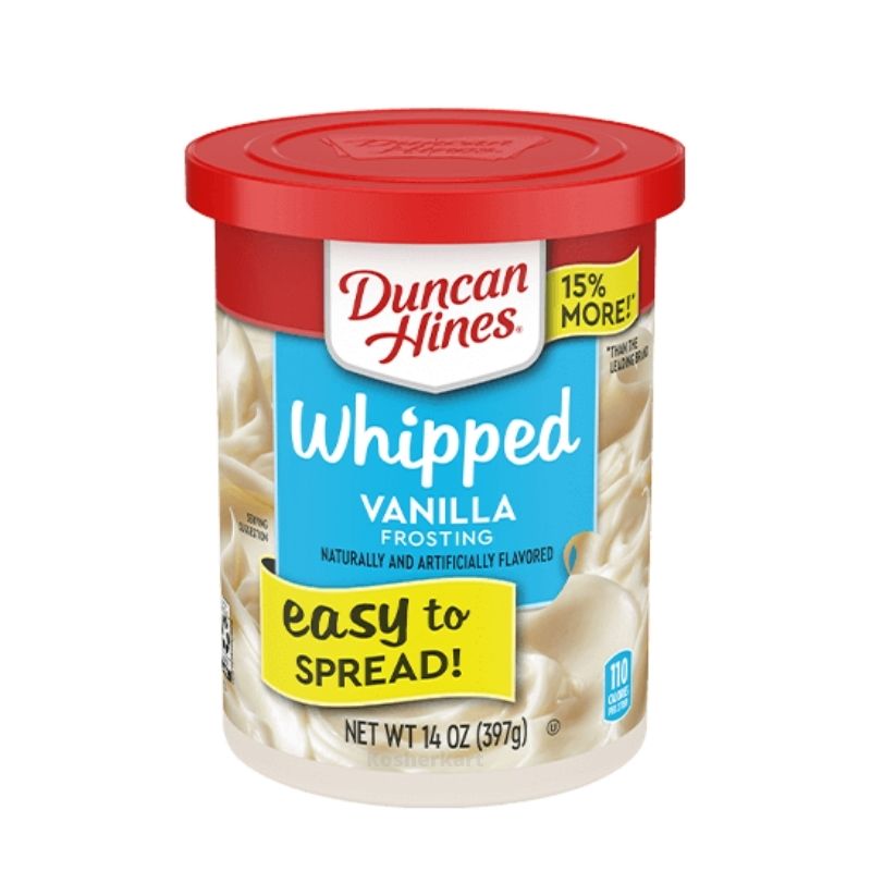 Duncan Hines Whipped Vanilla Frosting Parve 14 oz