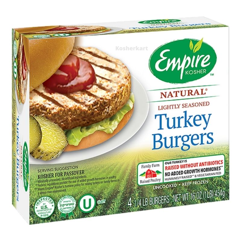 Empire Lightly Seasoned Turkey Burgers (Frozen) 16 oz