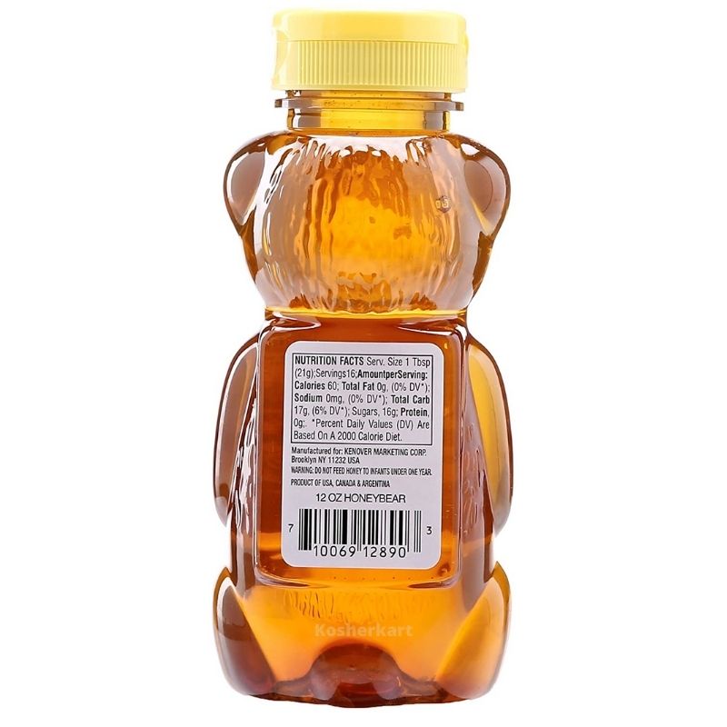 Gefen Honey Bear 100% Pure Clover Honey 12 oz