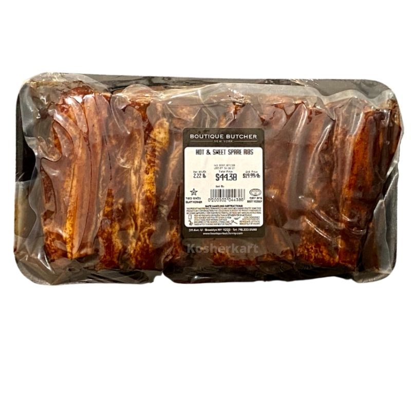 Boutique Butcher Hot & Sweet Marinated Spare Ribs (Bone-In) (2 lbs - 2.5 lbs)