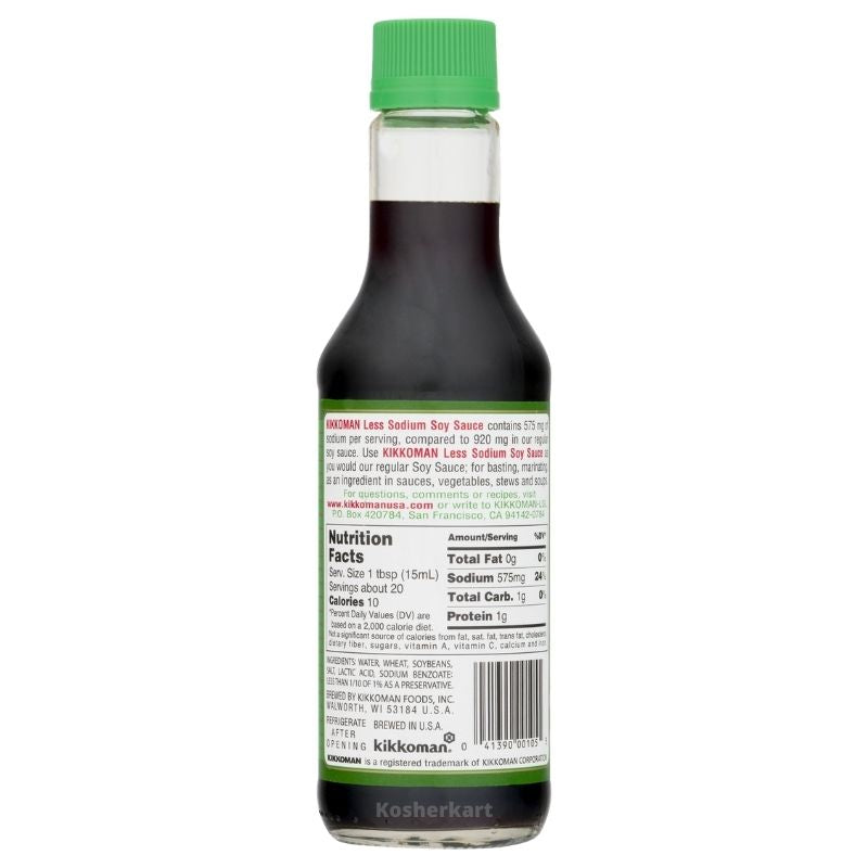 Kikkoman Soy Sauce Less Sodium 10 OZ