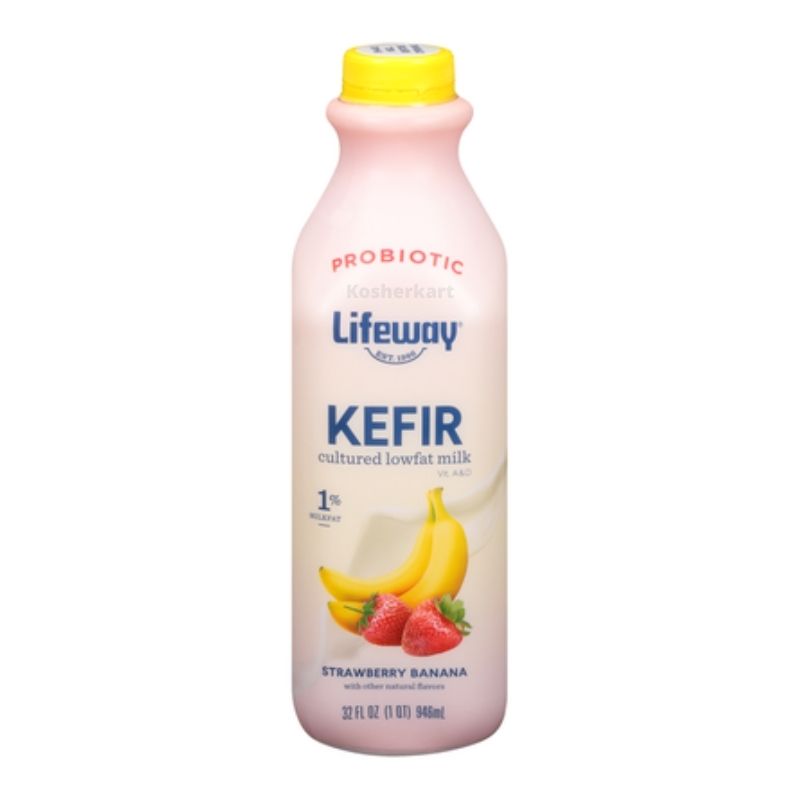 Lifeway Kefir Strawberry Banana Cultured Lowfat Milk 32 oz