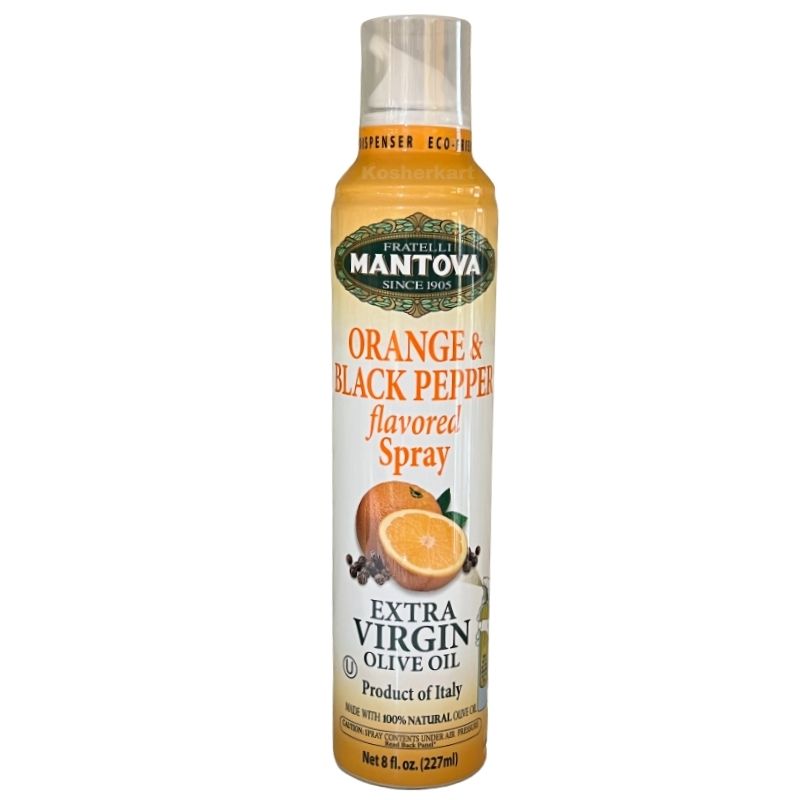 Mantova Orange & Black Pepper Flavored Extra Virgin Olive Oil Spray 8 oz