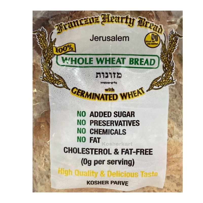 Franczoz Jerusalem Whole Wheat Mezonos Sliced Bread 16 oz