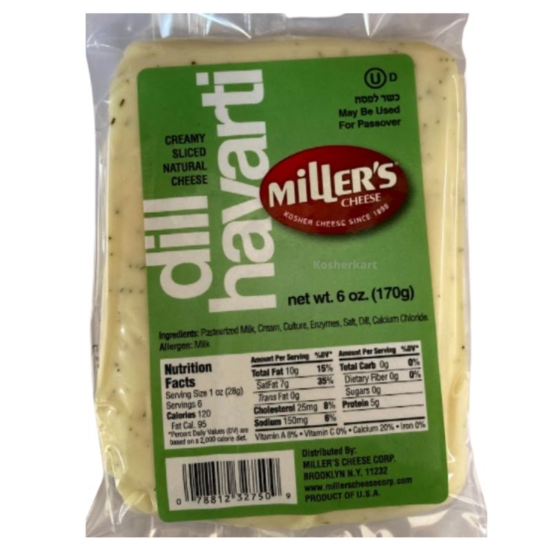 Miller's Sliced Dill Havarti Cheese 6 oz