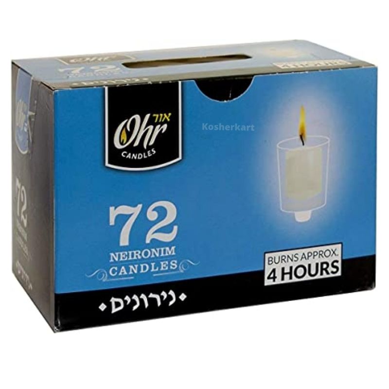 Ohr Tzion 4-Hour Shabbat Candles (72 ct)