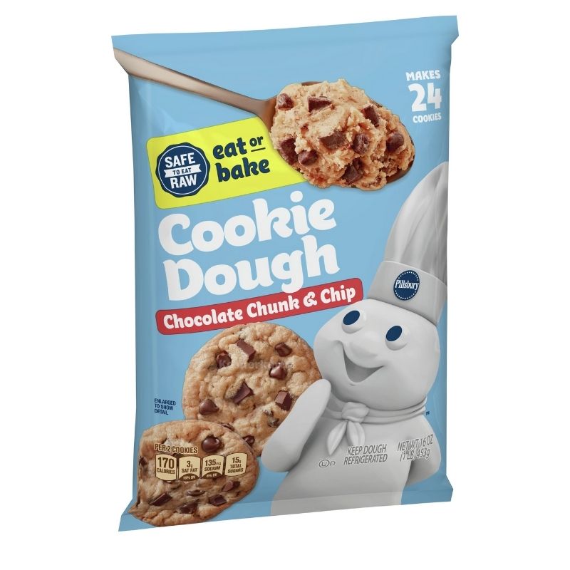 Pillsbury Eat Or Bake Ready To Bake Chocolate Chunk and Chip Cookie Dough 24 ct