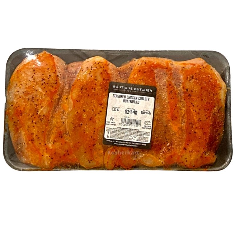 Boutique Butcher Seasoned Butterflied Chicken Cutlets (1 lb - 1.5 lbs)