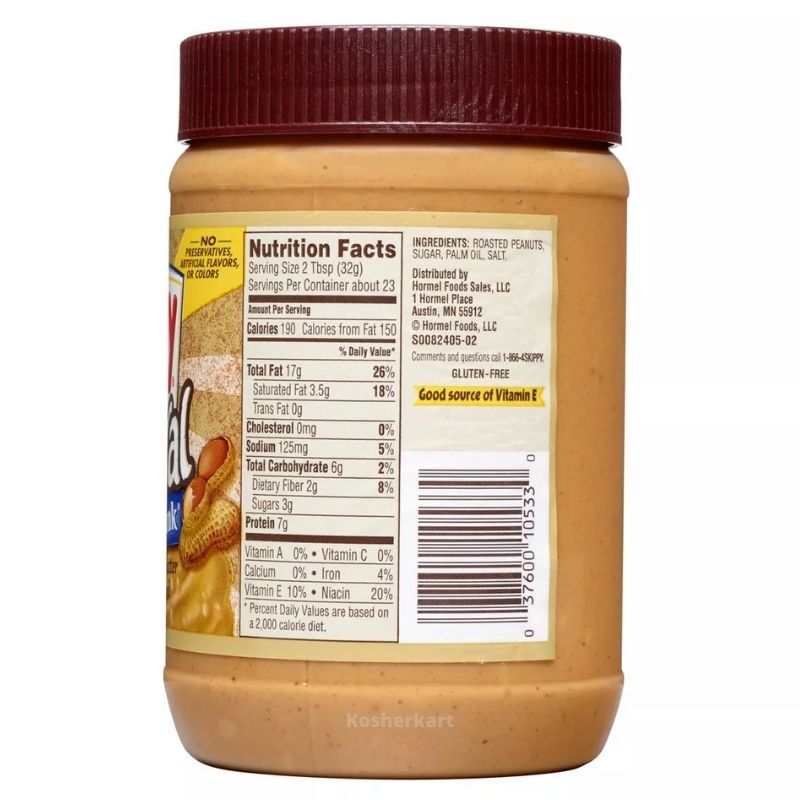 Skippy Natural Super Chunky Peanut Butter 15 oz