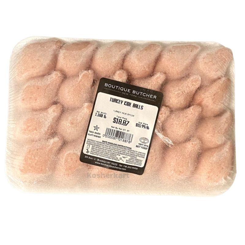 Boutique Butcher Turkey Kibbeh Balls (frozen) $15.99/lb (1.1 lbs - 1.4 lbs)