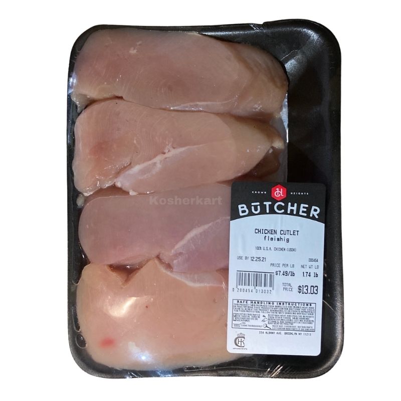 CH Butcher Chicken Cutlets 4-Pack (1.8 lbs -2.5 lbs)