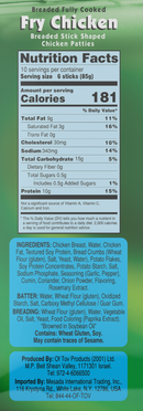 Of Tov Chicken Fry Sticks 2 lbs