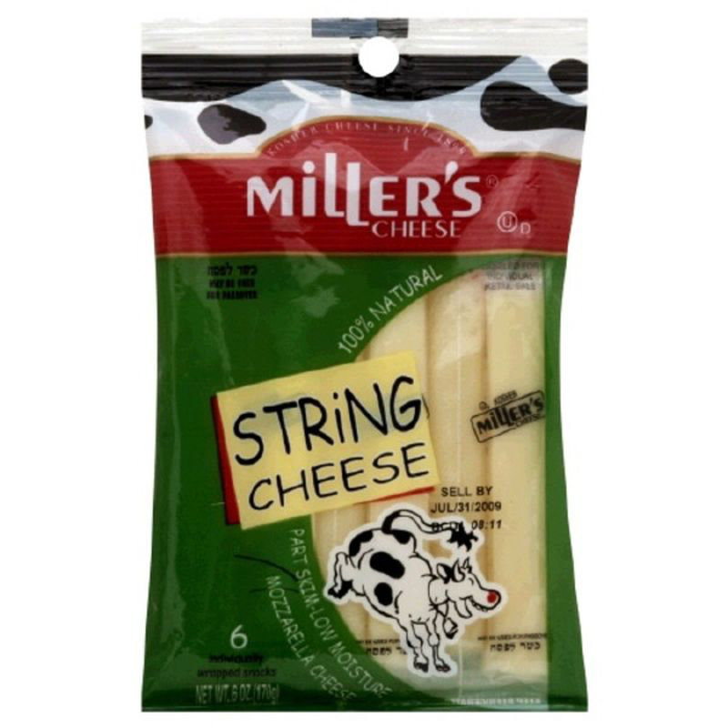 Miller's String Cheese | Dairy Cheese & Refrigerated | Kosherkart